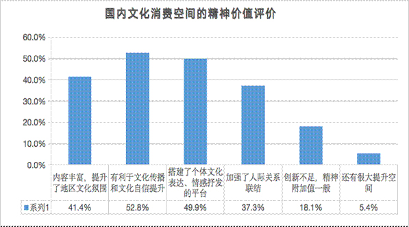 国内文化消费空间的精神价值评价