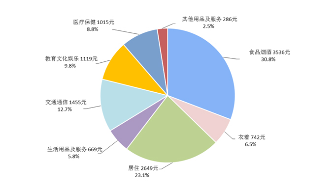 2021年上半年居民收入和消费支出情况